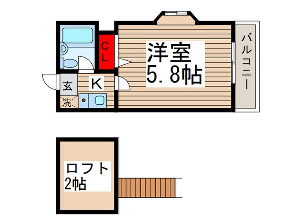 ローズアパートF15の物件間取画像